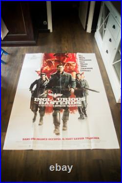 INGLORIOUS BASTERDS Tarantino French Grande Vintage Movie Poster INGLORIOUS BASTERDS Tarantino French Grande Vintage Movie Poster