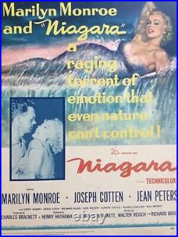 Iconic Marilyn Monroe Vintage Original Movie Poster for Niagara (1953)