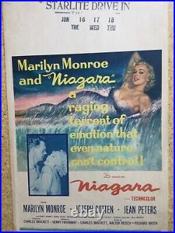 Iconic Marilyn Monroe Vintage Original Movie Poster for Niagara (1953)