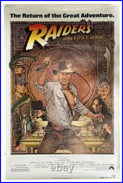 Indiana Jones Movie Poster Raiders of the Lost Ark vintage star wars 80's art x1