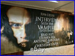 Interview with the Vampire Vintage Movie Theater Promo Banner 10X4 Ft. Brad Pitt