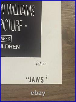 JAWS 1975 ORIGINAL FILM MOVIE POSTER 27x41 VINTAGE STEVEN SPIELBERG THEATER