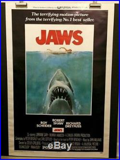 JAWS 1975 Original Theatrical Release 1 Sheet Rolled Vintage Movie Poster 41x27
