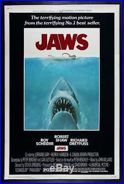 JAWS CineMasterpieces HUGE 40x60 ORIGINAL VINTAGE MOVIE POSTER 1975 SHARK