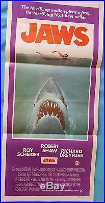 JAWS VINTAGE Australian Daybill Movie Poster 1975