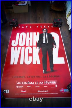 JOHN WICK 2 French Bus Shelter Rolled DS Vintage Movie Poster Original 2017