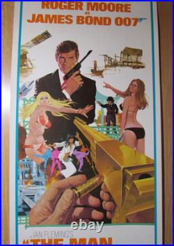 James Bond 007 Movie Poster 14x 36 Vintage Orginal Moore The Man With Golden Gun