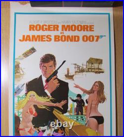 James Bond 007 Movie Poster 14x 36 Vintage Orginal Moore The Man With Golden Gun