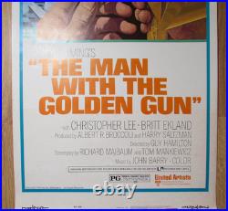 James Bond 007 Movie Poster 14x 36 Vintage Orginal Moore The Man With Golden Gun