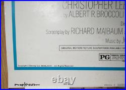 James Bond 007 Movie Poster 14x 36 Vintage Orginal Moore The Man With Golden Gun