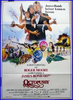 James Bond 007 OCTOPUSSY original vintage 1 sheet movie poster 1983