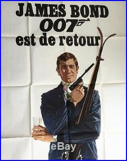 James Bond 007 OHMSS original vintage movie advertising poster quad film