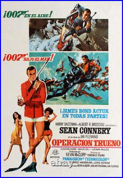 James Bond 007 Thunderball (Spanish 1976 Re-release) Vintage Action Movie Poster