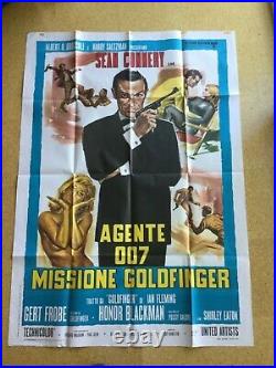 James Bond Goldfinger Vintage Original Movie poster