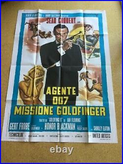 James Bond Goldfinger Vintage Original Movie poster