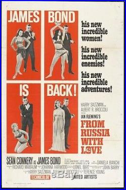 James Bond Movie Poster From Russia With Love Vintage 1 Sheet B