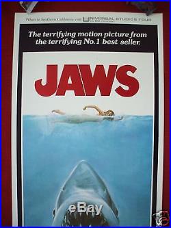Jaws 1975 Original Movie Poster Insert Vintage Authentic Steven