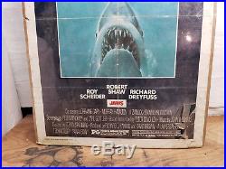 Jaws 1975 Original Movie Poster Vintage Litho 75/155 Steven Spielberg 27 x 41