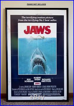 Jaws Original Movie Poster 1sh 1975 Spielberg Shark Horror Vintage