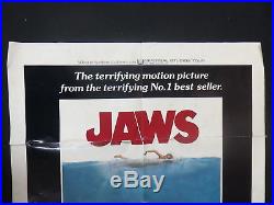 Jaws Original Vintage Movie Poster One Sheet 1975