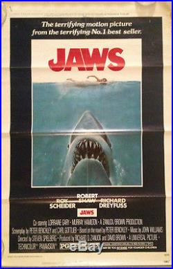 Jaws Original Vintage Movie Poster One Sheet 1975 2