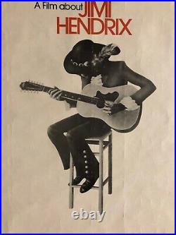 Jimi Hendrix Original Vintage Poster Movie Documentary Music Memorabilia 1973