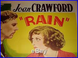 Joan Crawford in Rain (Original Poster) 1938 -Stunning Colors and Vintage ERA