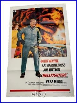 John Wayne Hellfighters 1968 Vintage Movie Poster 27x41 Original