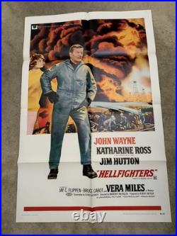 John Wayne Hellfighters 1968 Vintage Movie Poster 27x41 Original