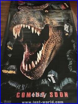 Jurassic Park Lost World Vintage 1998 Original 59 x 98 Vinyl Movie Banner