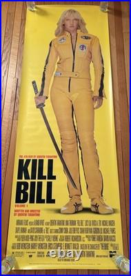 KILL BILL VOL 1 Tarantino Door Panel Vintage Movie Poster Original 26x75 Nice