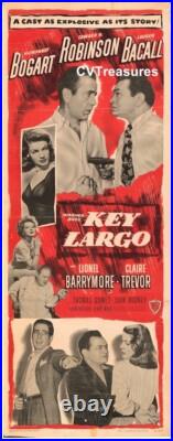 Key Largo Original Authentic Vintage Movie Theater Poster Insert Humphrey Bogart