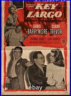 Key Largo Original Authentic Vintage Movie Theater Poster Insert Humphrey Bogart
