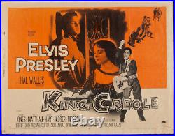 King Creole Vintage Movie Poster Half Sheet Elvis Presley 1958