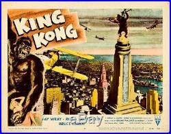 King Kong Classic Movie Poster Vintage Lobby Card Empire Planes