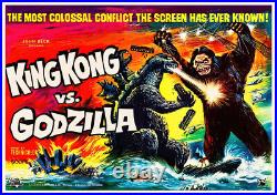 King Kong Vs. Godzilla Vintage Movie Poster Art Print Wall Decor