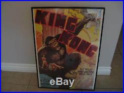 King Kong Vtg Fay Wray 1933 Movie Poster 1976 Reprint Lithograph/print