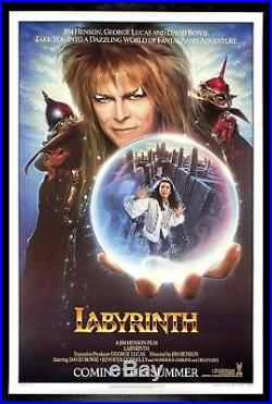 LABYRINTH CineMasterpieces ORIGINAL VINTAGE MOVIE POSTER DAVID BOWIE 1986