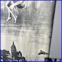 LARGE King Kong Vtg Movie Poster 1967 Famous Faces 29x41 Original FULL SIZE