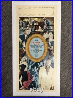 LA DOLCE VITA Fellini Italian Locandina Vintage Movie Poster Original 1960 Linen