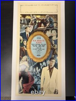 LA DOLCE VITA Fellini Italian Locandina Vintage Movie Poster Original 1960 Linen