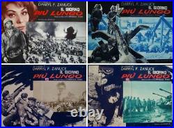 LONGEST DAY Italian fotobusta movie posters x8 JOHN WAYNE D-DAY WW2 VINTAGE 1962