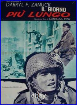 LONGEST DAY Italian fotobusta movie posters x8 JOHN WAYNE D-DAY WW2 VINTAGE 1962