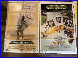 LOt QTy 18 vintage 27x41 movie poster Original One sheet 1970-80's