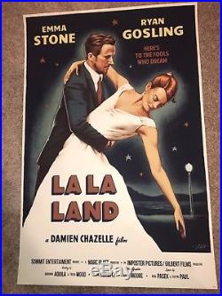 La La Land Movie Poster Alexey Kot Rare Print Vintage Ryan Gosling Emma Stone