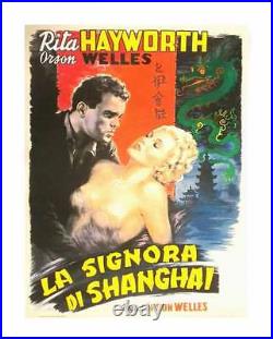 La Signora di Shanghai Vintage Movie Poster 38x50