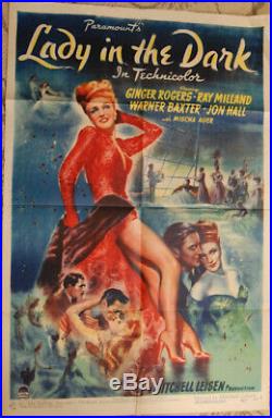 Lady In The Dark Vintage Movie Poster Ginger Rogers 1944