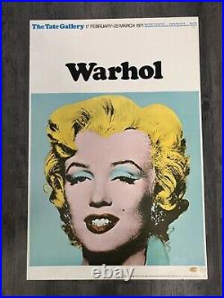 Large 20x30 Vintage Original Andy Warhol Marilyn Monroe Poster Tate Gallery