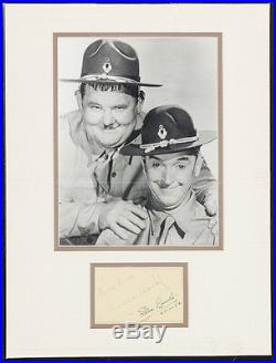 Laurel & Hardy Vintage Signed Autographs 1952