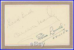 Laurel & Hardy Vintage Signed Autographs 1952